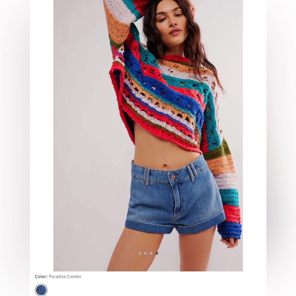 Turn around reversible pullover free people sweater knit